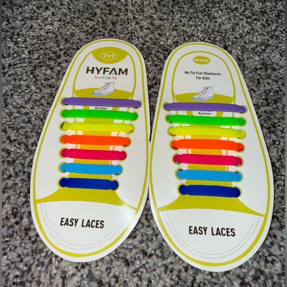 Rainbow rubber easy laces